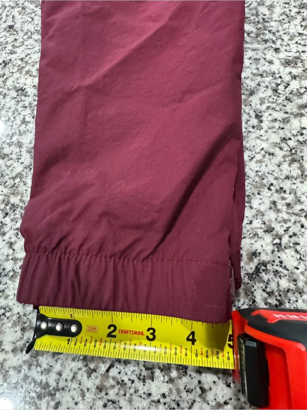adidas Maroon Joggers with White Stripes and Red Accents